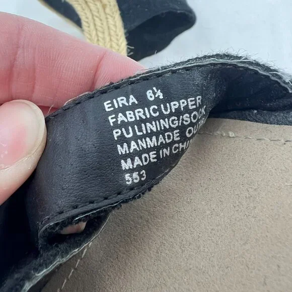 Steve Madden Eira Black Beige Espadrille Platform Sandals Women's 6.5 - Picture 10 of 10